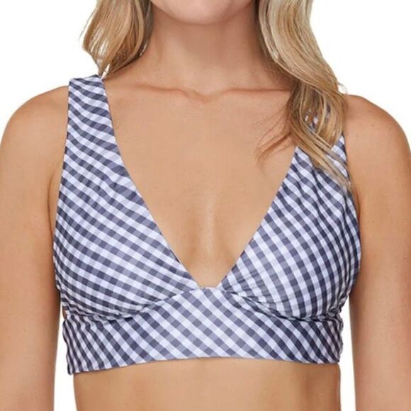 Raisins, Pacifica Reversible Island Bikini Top, Gingham Checkers, Women’s Small - Picture 8 of 13